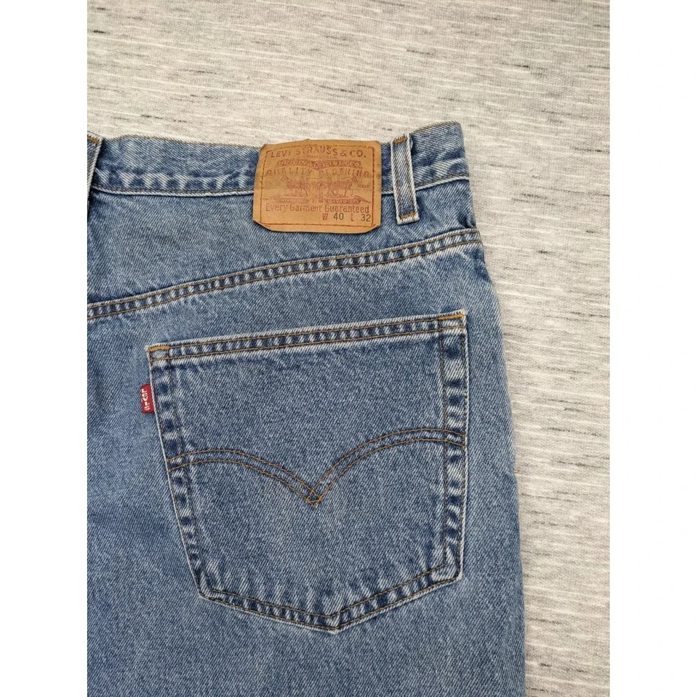 Vtg Levi's Relaxed Fit Jeans Straight Leg Denim Pants Casual Classic 40x32 STAIN
